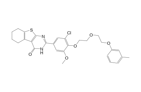 2-(3-chloro-5-methoxy-4-{2-[2-(3-methylphenoxy)ethoxy]ethoxy}phenyl)-5,6,7,8-tetrahydro[1]benzothieno[2,3-d]pyrimidin-4(3H)-one