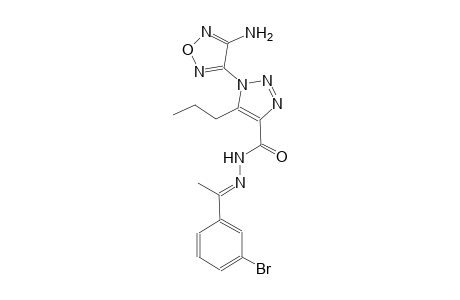 1-(4-amino-1,2,5-oxadiazol-3-yl)-N'-[(E)-1-(3-bromophenyl)ethylidene]-5-propyl-1H-1,2,3-triazole-4-carbohydrazide