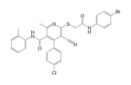 3-pyridinecarboxamide, 6-[[2-[(4-bromophenyl)amino]-2-oxoethyl]thio]-4-(4-chlorophenyl)-5-cyano-2-methyl-N-(2-methylphenyl)-
