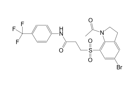 propanamide, 3-[(1-acetyl-5-bromo-2,3-dihydro-1H-indol-7-yl)sulfonyl]-N-[4-(trifluoromethyl)phenyl]-