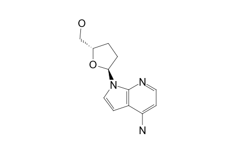 4-AMINO-1-(2,3-DIDEOXY-ALPHA-D-GLYCERO-PENTOFURANOSYL)-1H-PYRROLO-[2,3-B]-PYRIDINE