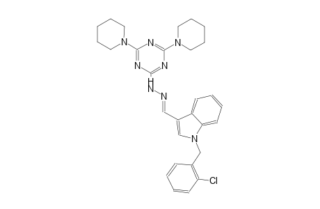 1-(2-chlorobenzyl)-1H-indole-3-carbaldehyde [4,6-di(1-piperidinyl)-1,3,5-triazin-2-yl]hydrazone