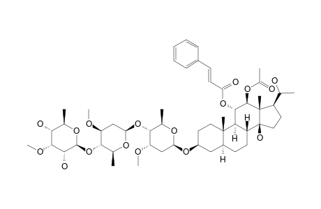 BETA-D-6-DEOXY-3-O-METHYL-ALLOPYRANOSYL-(1->4)-BETA-D-OLEANDROPYRANOSYL-(1->4)-BETA-D-CYMAROPYRANOSYL-(1->3)-CONDURANGOGENIN-C