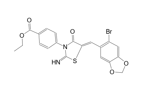 benzoic acid, 4-[(5Z)-5-[(6-bromo-1,3-benzodioxol-5-yl)methylene]-2-imino-4-oxothiazolidinyl]-, ethyl ester
