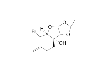 3-C-(3'-Butenyl)-5-bromo-5-deoxy-1,2 -O-(isopropylidene)-.alpha.-D-ribofuranose