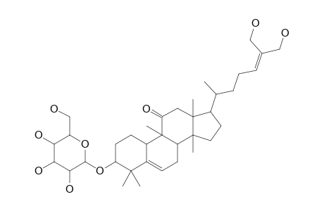 JINFUSHANOSIDE_B;26,27-DIHYDROXY-3-O-(BETA-D-GLUCOPYRANOSYL)-CUCURBIT-5,24-DIEN-11-ONE