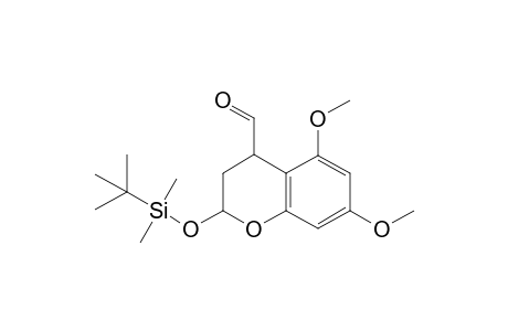 2-[tert-butyl(dimethyl)silyl]oxy-5,7-dimethoxy-3,4-dihydro-2H-1-benzopyran-4-carboxaldehyde