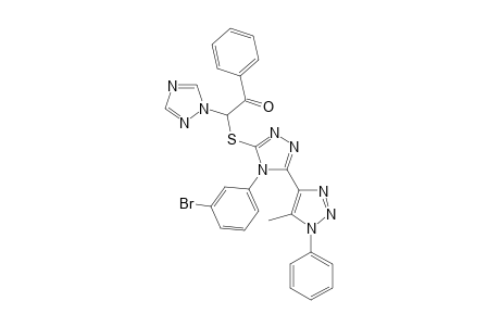2-(4-(3-bromophenyl)-5-(5-methyl-1-phenyl-1H-1,2,3-triazol-4-yl)-4H-1,2,4-triazol-3-ylthio)-1-phenyl-2-(1H-1,2,4-triazol-1-yl)ethanone