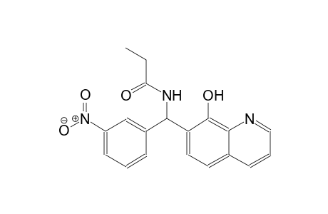 propanamide, N-[(8-hydroxy-7-quinolinyl)(3-nitrophenyl)methyl]-