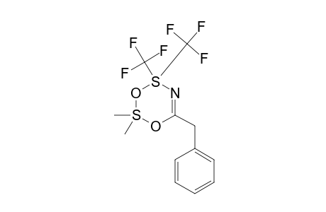 6-(benzyl)-2,2-dimethyl-4,4-bis(trifluoromethyl)-1,3,2,4,5-dioxadithiazine