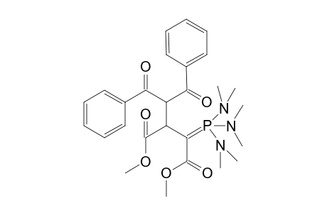 Dimethyl 2-(1,3-diphenylpropane-1,3-dione-2-yl)-3-(tris(dimethylamino)phosphoranylidene)-butanedioate
