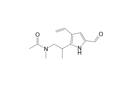N-[2-(3-ethenyl-5-formyl-1H-pyrrol-2-yl)propyl]-N-methylacetamide