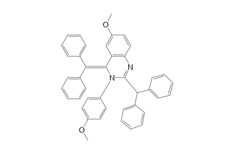 quinazoline-, 2-(diphenylmethyl)-4-(diphenylmethylene)-3,4-dihydro-6-methoxy-3-(4-methoxyphenyl)-,