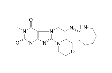 1,3-Dimethyl-8-(4-morpholinyl)-7-[2-(3,4,5,6-tetrahydro-2H-azepin-7-ylamino)ethyl]purine-2,6-dione