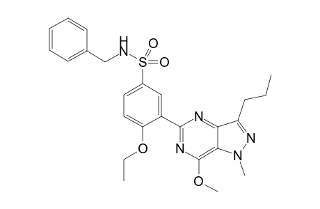 4-Ethoxy-3-(7-methoxy-1-methyl-3-propyl-1H-pyrazolo[4,3-d]pyrimidin-5-yl)-N-(phenylmethyl)benzenesulfonamide