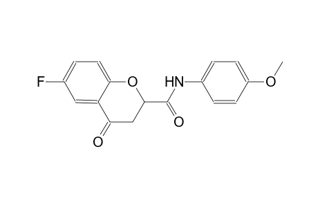 2H-1-benzopyran-2-carboxamide, 6-fluoro-3,4-dihydro-N-(4-methoxyphenyl)-4-oxo-