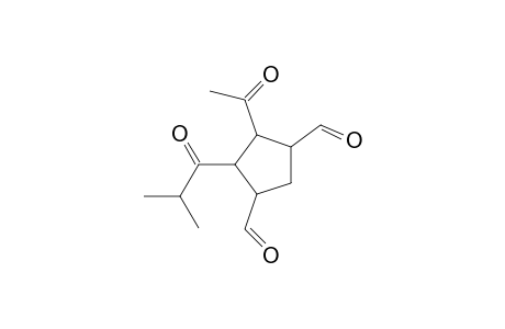 1,3-Diformyl-4-(2-methyl-1-oxopropyl)-5-acetylcyclopentane