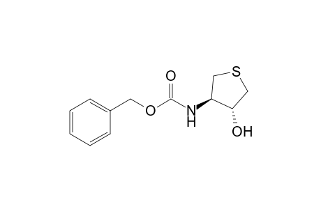 (phenylmethyl) N-[(3R,4R)-4-oxidanylthiolan-3-yl]carbamate