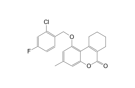6H-dibenzo[b,d]pyran-6-one, 1-[(2-chloro-4-fluorophenyl)methoxy]-7,8,9,10-tetrahydro-3-methyl-