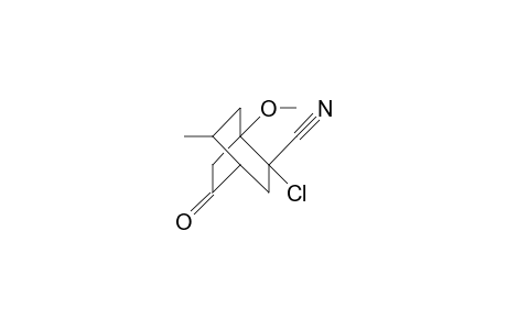(1R*,2R*,8R*)-2-Chloro-1-methoxy-8-methyl-5-oxo-bicyclo(2.2.2)octane-2-carbonitrile