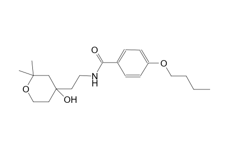 4-butoxy-N-[2-(4-hydroxy-2,2-dimethyltetrahydro-2H-pyran-4-yl)ethyl]benzamide