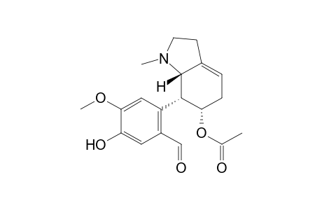 (6S,7R,7aS)-7-(2-Formyl-4-hydroxy-5-methoxyphenyl)-2,3,5,6,7,7a-hexahydro-1-methyl-1H-indol-6-yl Acetate