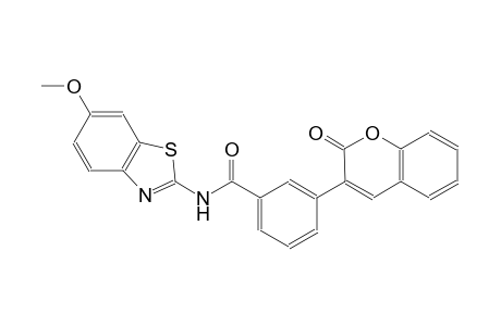 N-(6-methoxy-1,3-benzothiazol-2-yl)-3-(2-oxo-2H-chromen-3-yl)benzamide