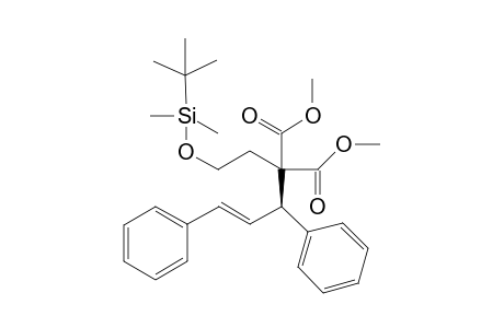 (E)-dimethyl 2-(2-((tert-butyldimethylsilyl)oxy)ethyl)-2-(1,3-diphenylallyl)malonate