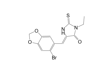 (5Z)-5-[(6-bromo-1,3-benzodioxol-5-yl)methylene]-3-ethyl-2-thioxo-4-imidazolidinone