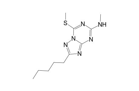 5-(Methylamino)-2-pentyl-7-(methylthio)-(1,2,4)-triazolo[1,5-a]-(1,3,5)-triazine