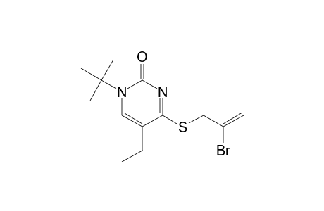 2(1H)-Pyrimidinone, 4-[(2-bromo-2-propenyl)thio]-1-(1,1-dimethylethyl)-5-ethyl-