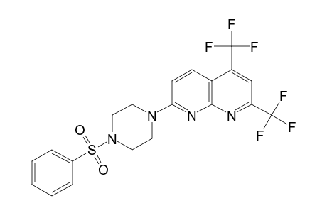 2,4-BIS(TRIFLUOROMETHYL)-7-[4-(PHENYLSULFONYL)-1-PIPERAZINYL]-1,8-NAPHTHYRIDINE
