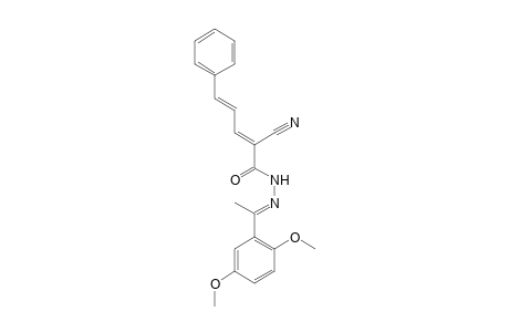 2-Cyano-N'-[1-(2,5-dimethoxyphenyl)ethylidene]-5-phenylpenta-2,4-dienehydrazide