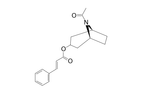 N-ACETYL-8-AZABICYCLO-[3.2.1]-OCT-ENDO-3-YL-(E)-3-PHENYLPROP-2-ENOATE;N-ACETYL-NORTROPINYL-CINNAMATE