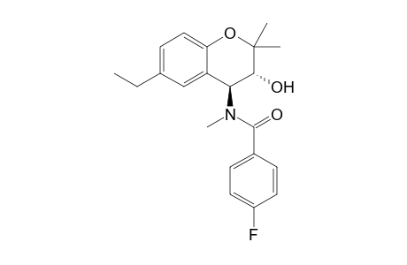6-Ethyl-2,2-dimethyl-trans-4-(4-fluorobenzoyl-N-methylamino)-2H-1-benzopyran-3-ol