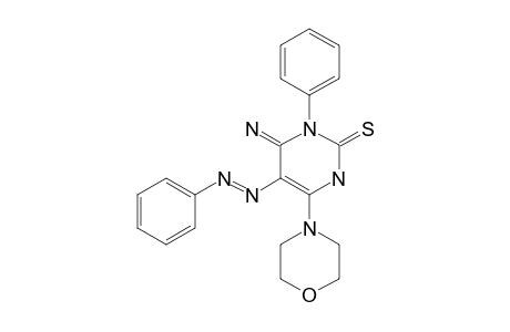 6-MORPHOLINO-5-PHENYLAZO-4-IMINO-3-PHENYL-1,2,3,4-TETRAHYDRO-PYRIMIDIN-2-THIONE