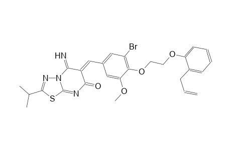 7H-[1,3,4]thiadiazolo[3,2-a]pyrimidin-7-one, 6-[[3-bromo-5-methoxy-4-[2-[2-(2-propenyl)phenoxy]ethoxy]phenyl]methylene]-5,6-dihydro-5-imino-2-(1-methylethyl)-, (6Z)-