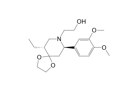 1,4-Dioxa-8-azaspiro[4.5]decane-8-ethanol, 9-(3,4-dimethoxyphenyl)-6-ethyl-, trans-