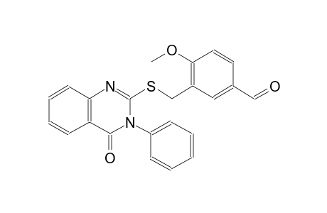 benzaldehyde, 3-[[(3,4-dihydro-4-oxo-3-phenyl-2-quinazolinyl)thio]methyl]-4-methoxy-