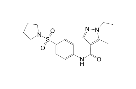 1-ethyl-5-methyl-N-[4-(1-pyrrolidinylsulfonyl)phenyl]-1H-pyrazole-4-carboxamide