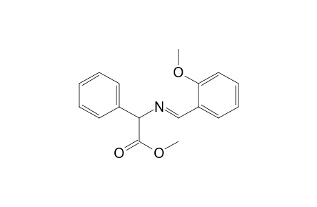 Benzeneacetic acid, .alpha.-[[(2-methoxyphenyl)methylene]amino]-, methyl ester