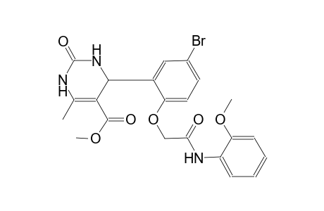 methyl 4-{5-bromo-2-[2-(2-methoxyanilino)-2-oxoethoxy]phenyl}-6-methyl-2-oxo-1,2,3,4-tetrahydro-5-pyrimidinecarboxylate