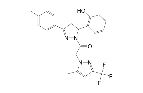 2-(3-(4-methylphenyl)-1-{[5-methyl-3-(trifluoromethyl)-1H-pyrazol-1-yl]acetyl}-4,5-dihydro-1H-pyrazol-5-yl)phenol