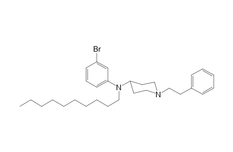 N-(3-Bromophenyl)-N-decyl-1-(2-phenylethyl)piperidin-4-amine