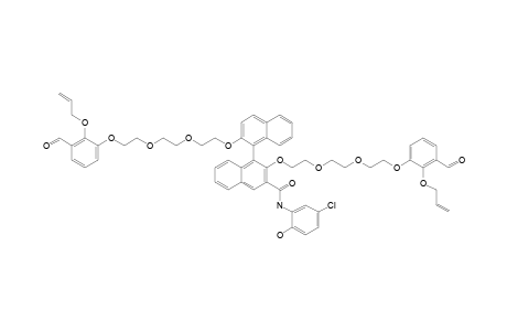 N-(5-CHLORO-2-HYDROXYPHENYL)-2,2'-BIS-[2-[2-[2-[3-FORMYL-2-(2-PROPENYLOXY)-PHENOXY]-ETHOXY]-ETHOXY]-ETHOXY]-[1,1'-BINAPHTHALENE]-3-CARBOXAMIDE