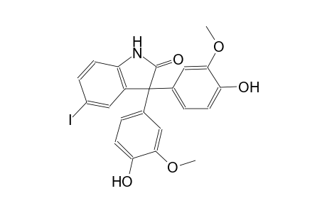 3,3-bis(4-hydroxy-3-methoxyphenyl)-5-iodo-1,3-dihydro-2H-indol-2-one