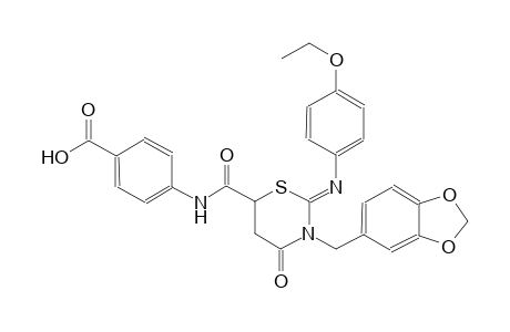 4-[({(2Z)-3-(1,3-benzodioxol-5-ylmethyl)-2-[(4-ethoxyphenyl)imino]-4-oxotetrahydro-2H-1,3-thiazin-6-yl}carbonyl)amino]benzoic acid