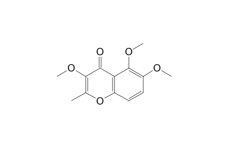4H-1-Benzopyran-4-one, 3,5,6-trimethoxy-2-methyl-