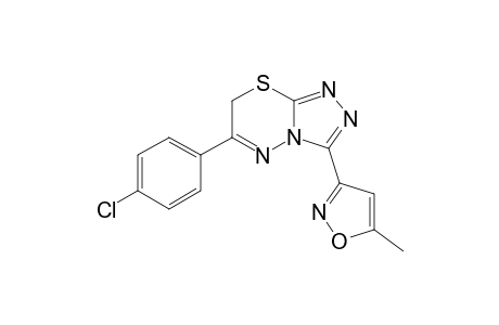 3-[6-(4-chlorophenyl)-7H-[1,2,4]triazolo[3,4-b][1,3,4]thiadiazin-3-yl]-5-methyl-1,2-oxazole