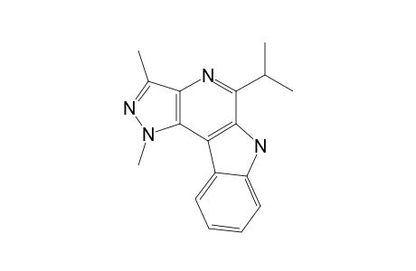 1,3-Dimethyl-5-isopropyl-1H,6H-pyrazolo[3',4' : 5,6]pyrido[3,4-b]indole